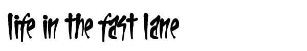 Life In The Fast Lane font preview